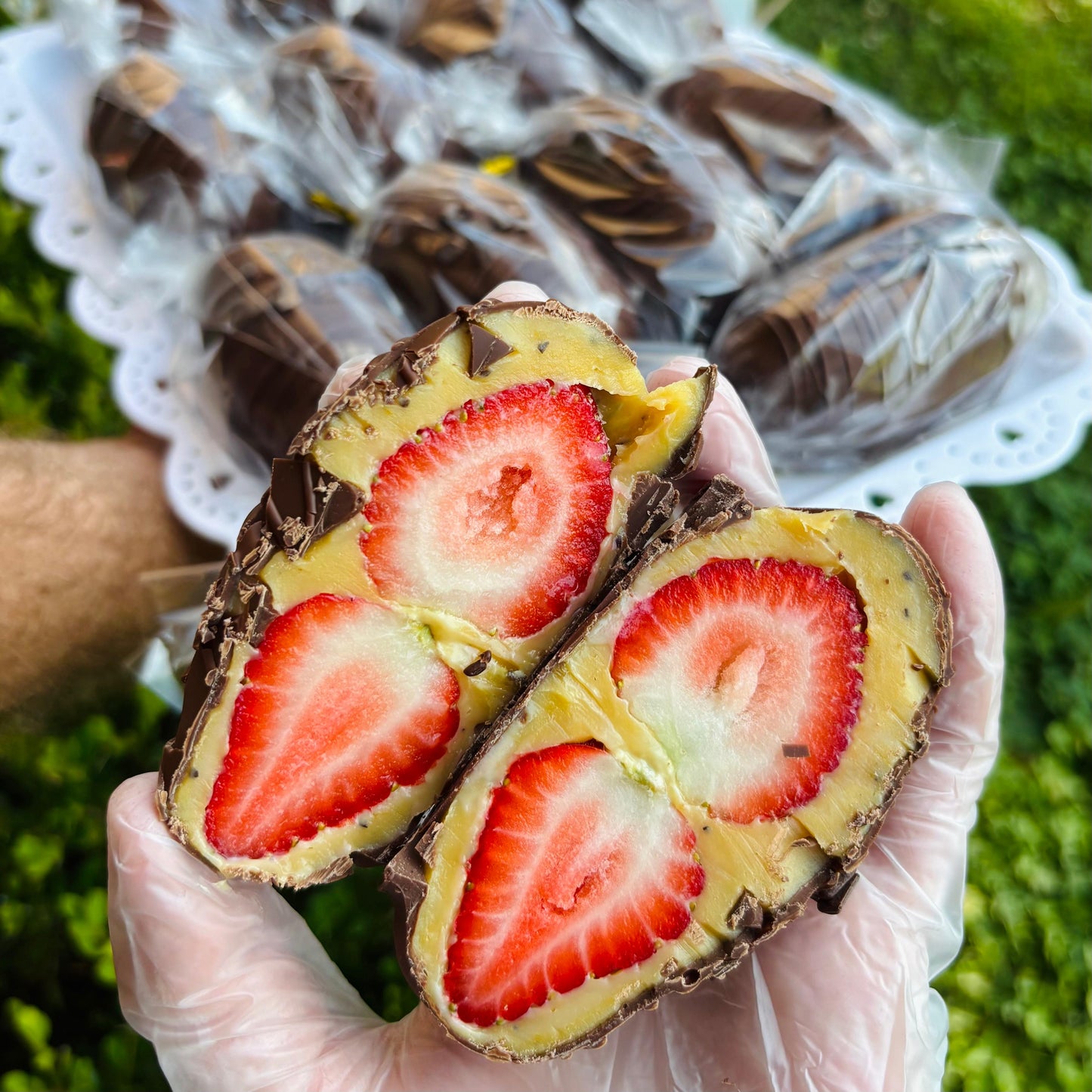 Chocolate strawberry bonbon
