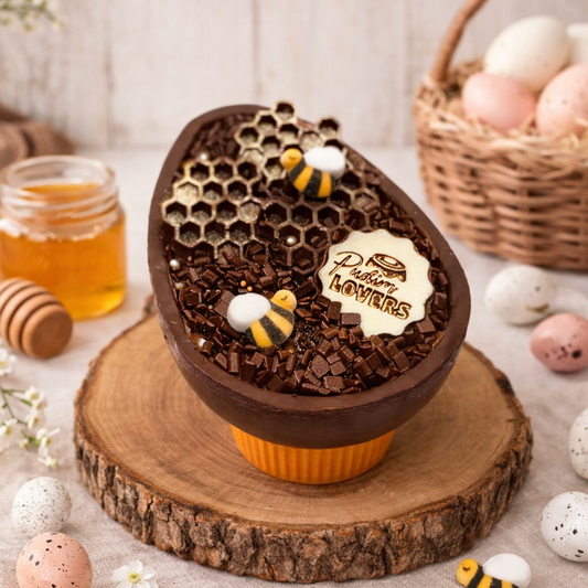 Honey Cake Dulce de Leche Easter Egg – Belgian Chocolate Spoon Egg