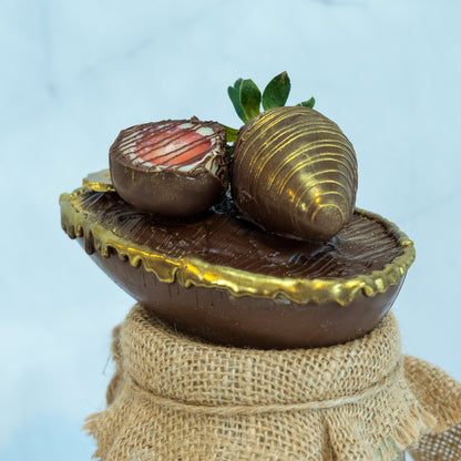Premium Strawberry Bonbon Easter Egg – Belgian Chocolate Spoon Egg