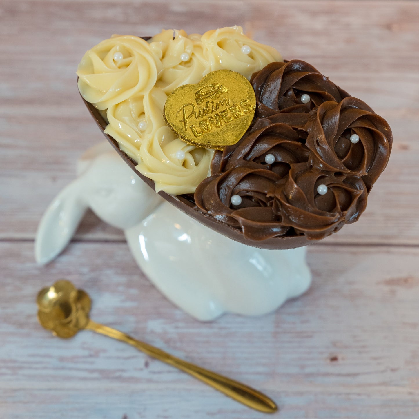 Brigadeiro Duo Easter Egg – Belgian Chocolate Spoon Egg