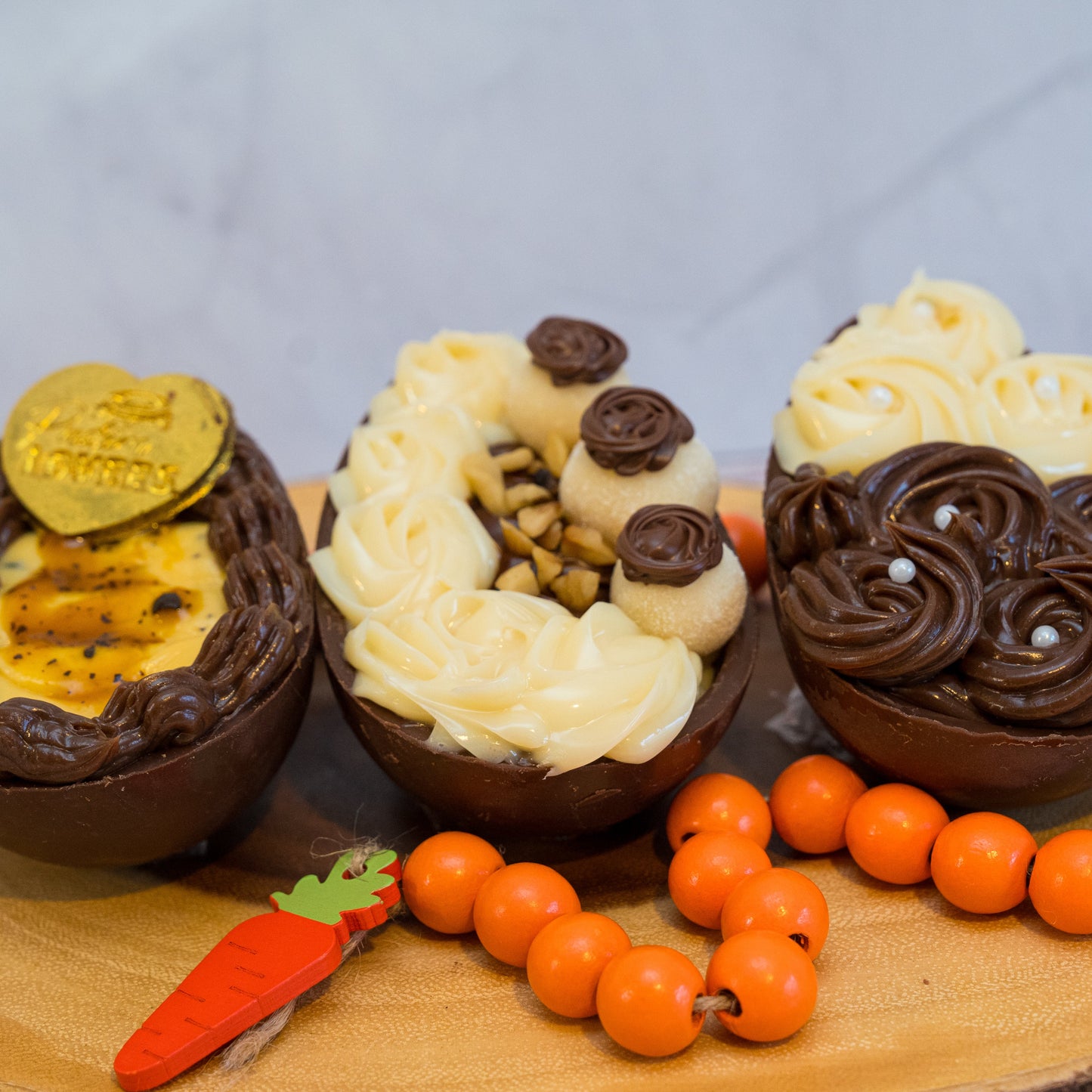 Trio of Spoon Easter Eggs – Gourmet Belgian Chocolate Collection