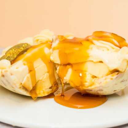 Brazilian Flan Easter Egg – White Chocolate & Caramel Crunch Spoon Egg