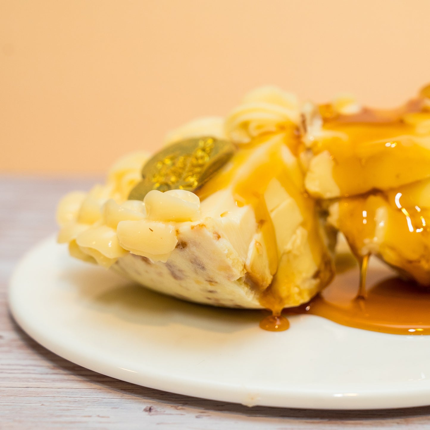 Brazilian Flan Easter Egg – White Chocolate & Caramel Crunch Spoon Egg