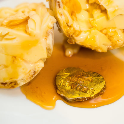 Brazilian Flan Easter Egg – White Chocolate & Caramel Crunch Spoon Egg