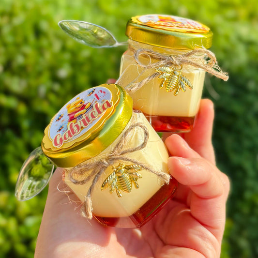 Decorated Brazilian Flan in a Jar