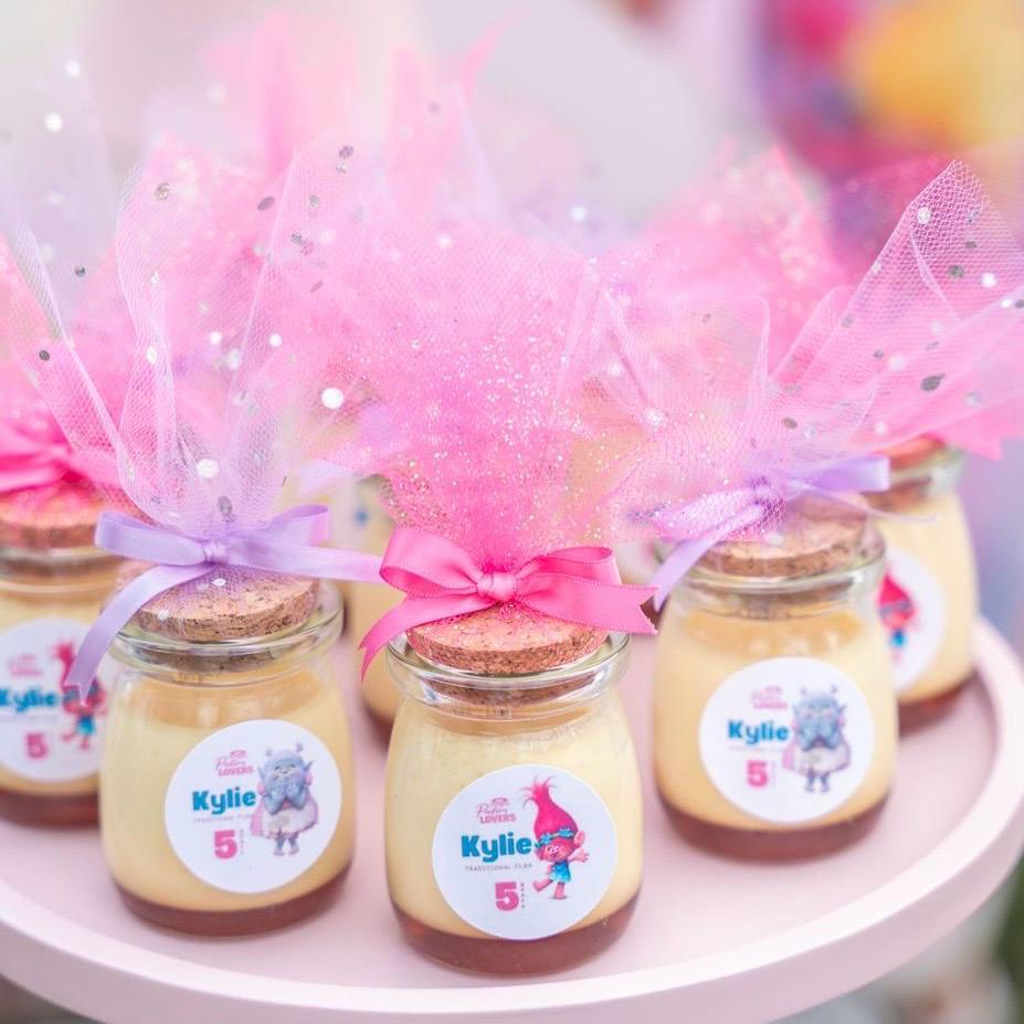 Decorated Brazilian Flan in a Jar (Party Size) - Pudim Lovers