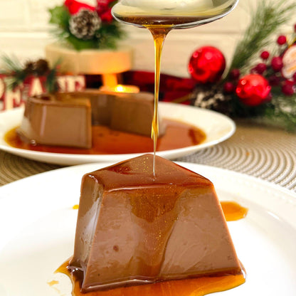 Belgian Chocolate Brazilian Flan with Gold Caramel - Pudim Lovers