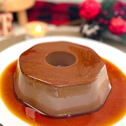 Belgian Chocolate Brazilian Flan with Gold Caramel - Pudim Lovers